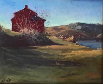 March Red House 16x20" oil  sold