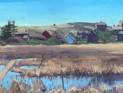 View From the Pumphouse in March 18x36" oil