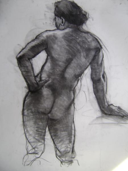 Standing Male 30x40" charcoal