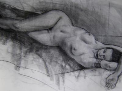 Tatoos 30x48 charcoal 