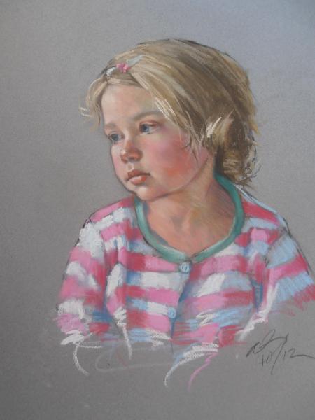 Striped Shirt 16x20" pastel