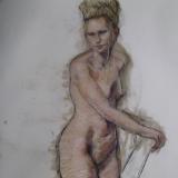 Kneeling Female 30x40" pastel