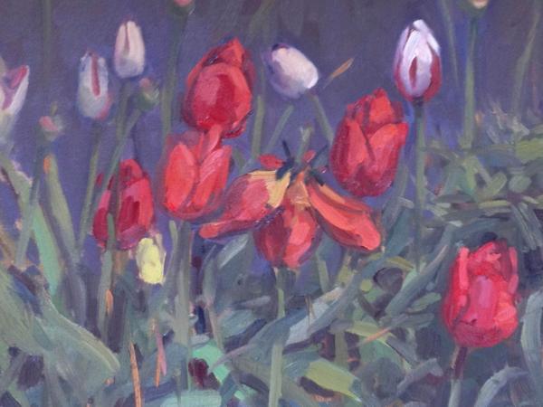 Tulip Garden 12x16" oil sold