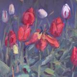 Tulip Garden 12x16" oil sold