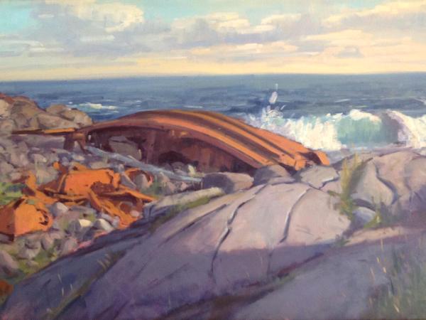 The Shipwreck at Lobster Cove 24x36" oil