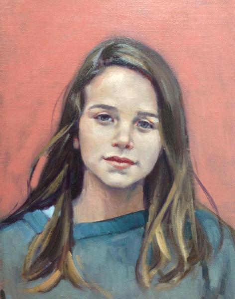 Girl 12x16" oil