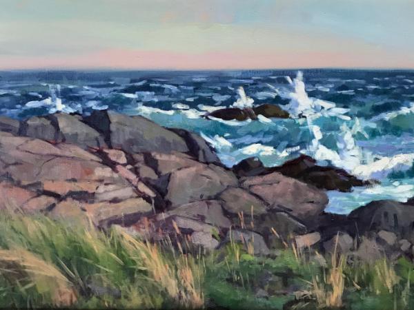 Lobster Cove Windy Day 16x20" oil sold