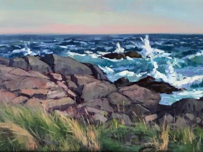 Lobster Cove Windy Day 16x20" oil sold