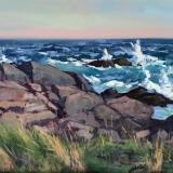 Lobster Cove Windy Day 16x20" oil sold