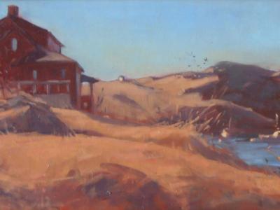 Red House in March 12x24" oil sold