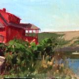 Summer Red House 8x16" oil sold