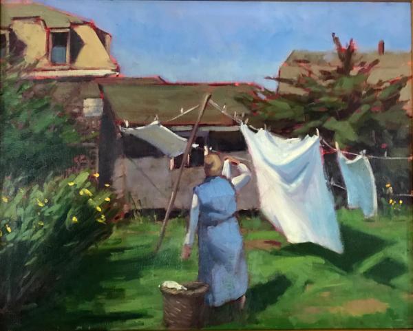 Laundry Day 16x20" oil sold
