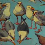 Turquoise Gulls 16x20" oil