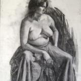 Seated Woman 30x48 charcoal