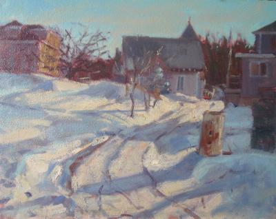 Christmas 16x20 oil sold